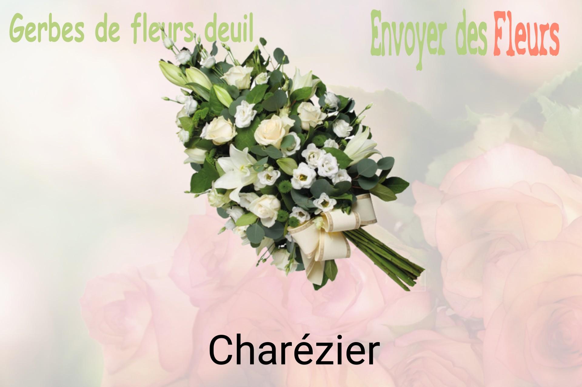 Gerbe de fleurs de deuil livrée à Charézier